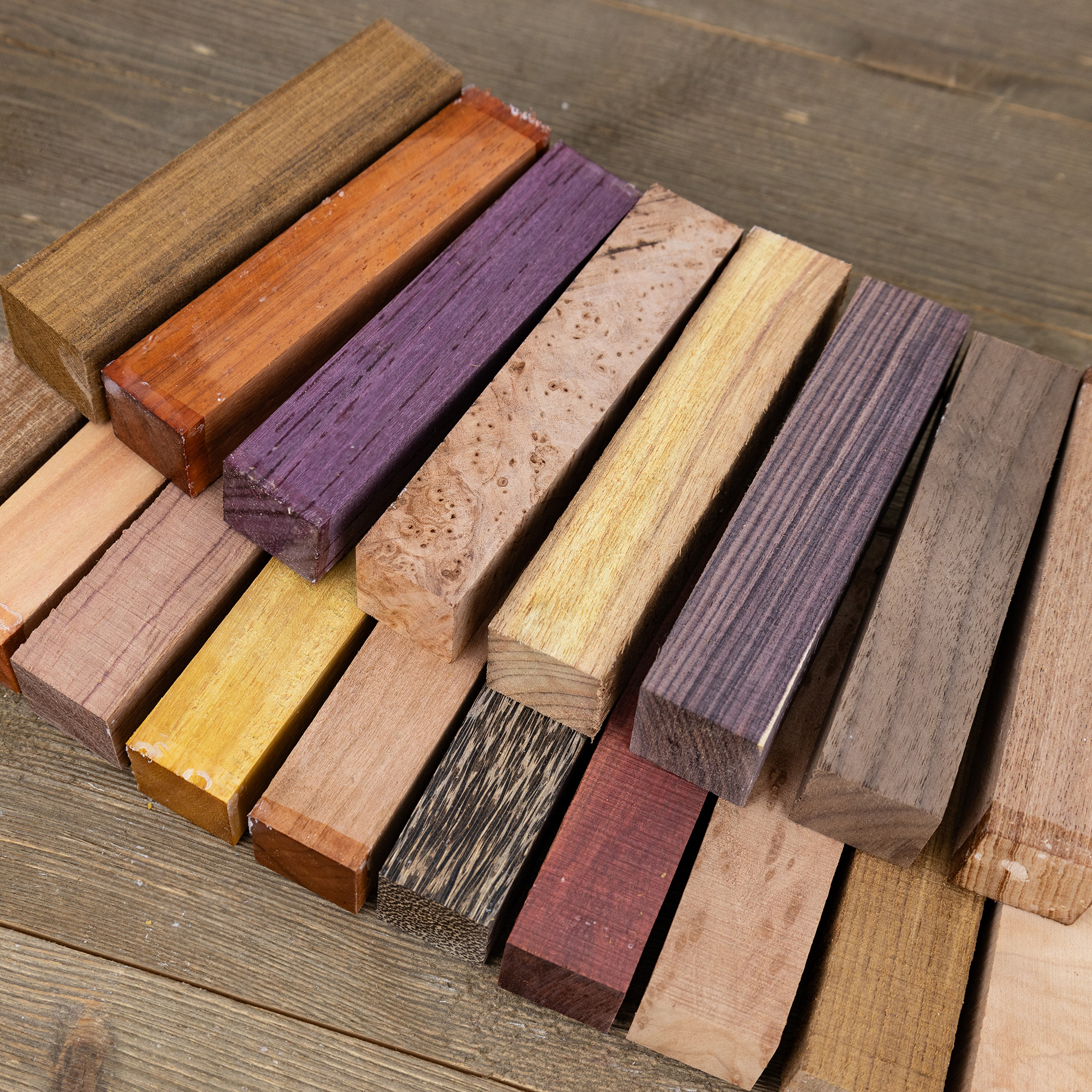 Exotic wood pen blanks 1" square