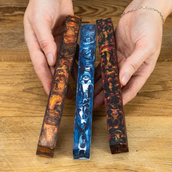 Pearlux bespoke pen blanks approx 8" long (203 mm)