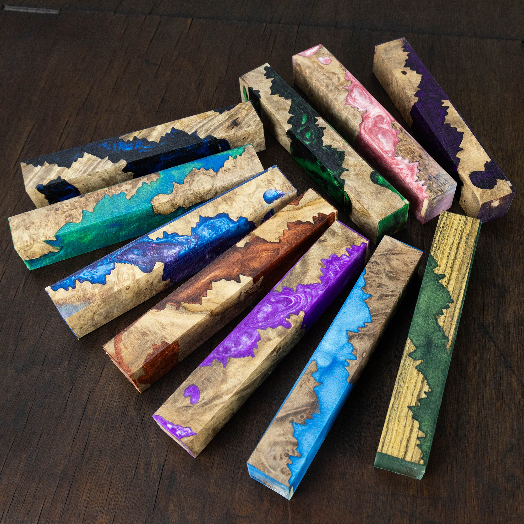 Fusion hybrid pen blanks