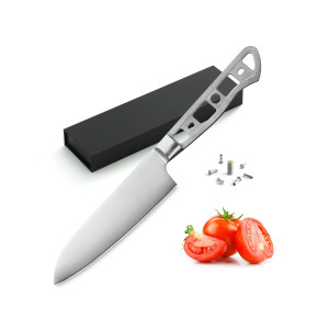 AUS-10 Japanese steel forged Katsura Santoku culinary blade - 5