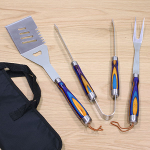 3-piece barbecue grill tool kit set