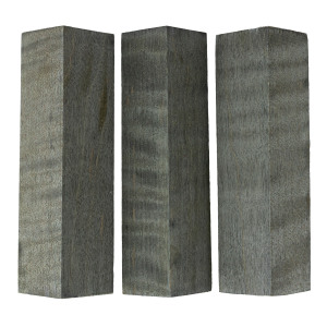 3-pack Stabilized Curly Maple pen blank shorts black - product of Canada