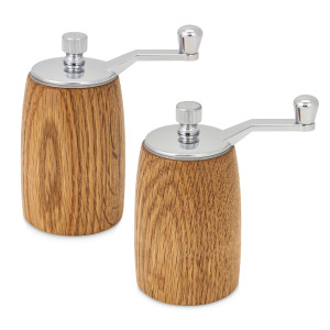 Chef mini crank-top salt & pepper mill grinder set
