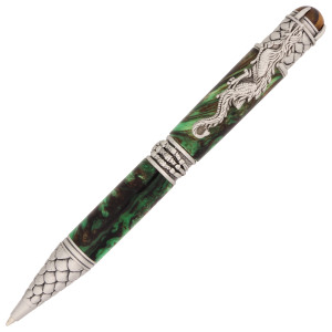 Dragon twist ballpoint pen kit antique pewter by PSI