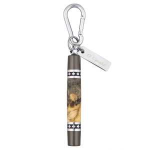 O Canada maple leaf key ring kit chrome & gun metal