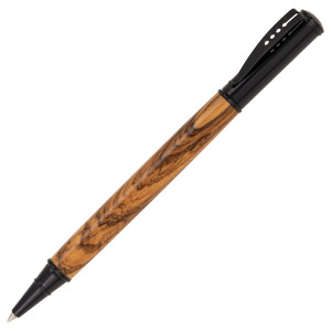 Snap Cap rollerball pen kit black chrome