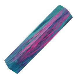 Stabilized double dyed Soft Maple pen blanks - blue & pink
