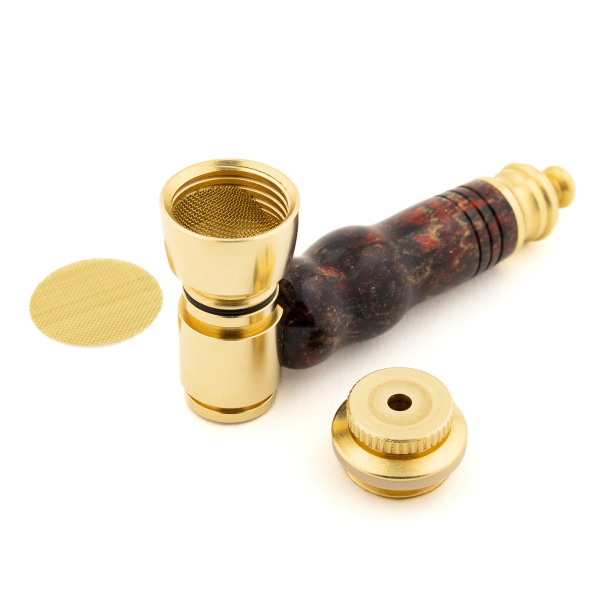 brass tobacco pipe Smoking kit eco Brass Double Chamber Pipe –