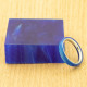 Acrylic ring blank #548- Blue Macaw