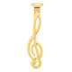 Slimline Musical Clef clips gold - single