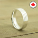Lifestyle solid sterling silver ring core - 6 mm width