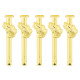 Slimline Bass novelty pen clips gold - five-pack 