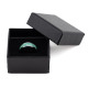 Linen textured ring box for one ring - black