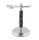 Deluxe razor and brush stand kit chrome