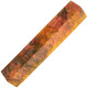 Stabilized buckeye burl pen blanks double dyed red & orange