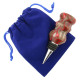 Five-pack bottle stopper velveteen pouch blue