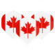 Replacement dart flights with Canadian flag - set of three