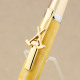 Maple Leaf pen clip gold curling - single