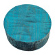 Curly Maple stabilized bowl blanks round brilliant blue - 2
