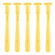 Slimline baseball pen clips gold - five-pack 