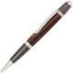 Aurora pen kit with finial twist - chrome & gun metal