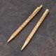 Budget Fancy Slimline pen & pencil kit set gold