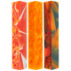 3-piece acrylic pen blank sampler bundle - orange