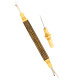 Double seam ripper kit satin gold + FREE stiletto tip