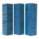 3-pack Stabilized Curly Maple pen blank shorts electric blue - product of Canada