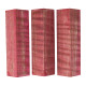 3-pack Stabilized Curly Maple pen blank shorts two-tone red - product of Canada