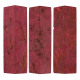 3-pack Stabilized maple burl pen blank shorts extreme pink - product of Canada