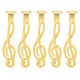 Slimline Musical Clef pen clips gold - five-pack 