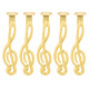 Slimline pen clip gold music - five-pack 