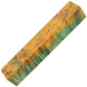 Stabilized buckeye burl pen blanks double dyed teal & orange