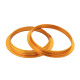 Threaded gold aluminum rings for vessels, jars or urns - 78 mm set