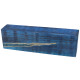 Knife block - Stabilized two-tone curly maple black & electric blue 1.5 - product of Canada