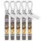Five-pack O Canada maple leaf key ring kits chrome & gun metal