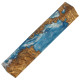 One of a Kind 070: Fusion/Hybrid pen blanks Mottled Maple Burl blue & white - limited run