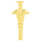 Slimline pen clips medical gold - single