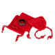 Red velveteen ring pouches - three pack