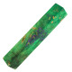 Stabilized buckeye burl pen blanks double dyed purple haze & lime green