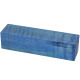 Stabilized curly maple project block 1-1/2 square x 6 electric blue - product of Canada