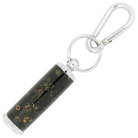 Pill holder key ring kit with carabiner - chrome