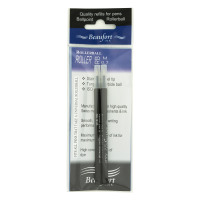 Premium rollerball refills by Beaufort MEDIUM black - 2 pack