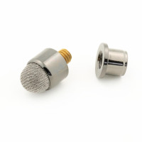 Fibre mesh stylus tip with threaded insert - gun metal