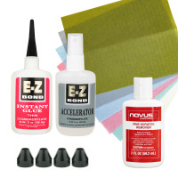 CA glue finishing starter kit with Zona paper
