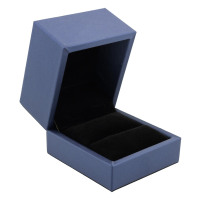 Brushed satin steel blue ring box FINAL SALE
