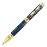 Propeller twist ballpoint pen kit by Penn State Industries - gold