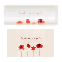 Label cast artisan pen blank - Remembrance Day Artistic Poppy