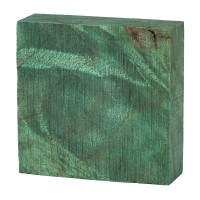 Stabilized Maple Burl ring blank teal – product of Canada